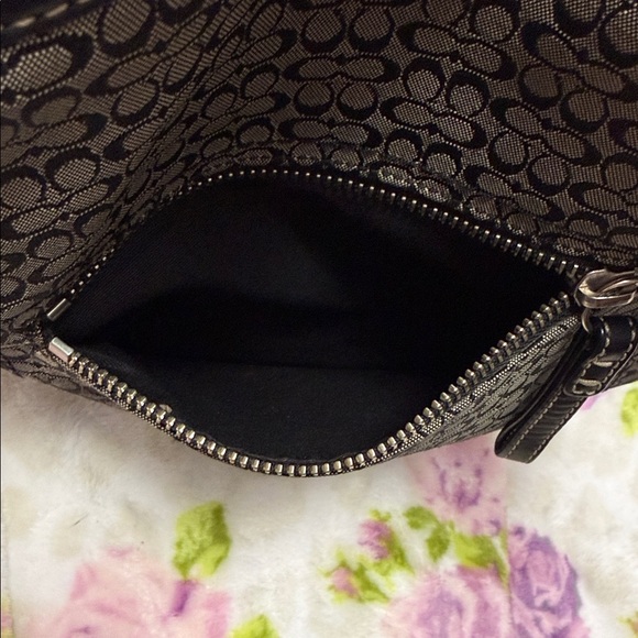 Coach Black Patterned Shoulder Crossbody Bag W/ Adjustable Strap - Picture 10 of 17